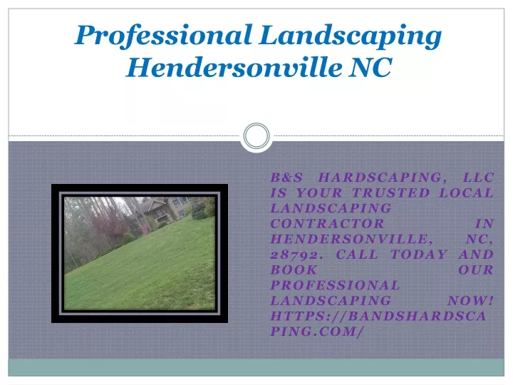 professional landscaping hendersonville nc