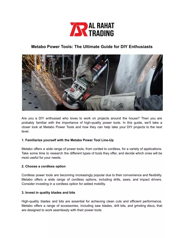 metabo power tools the ultimate guide