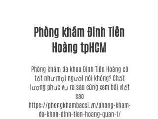 ph ng kh m inh ti n ho ng tphcm
