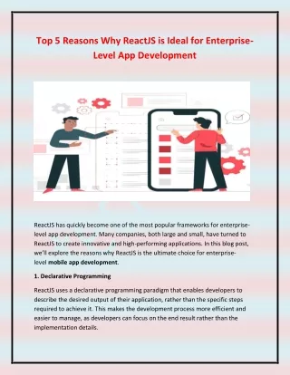 top 5 reasons why reactjs is ideal for enterprise