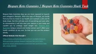 Biopure Keto Gummies