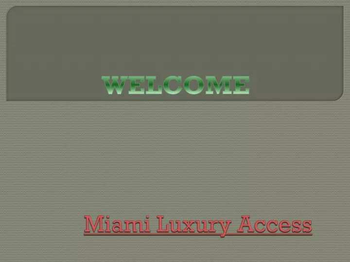 miami luxury access