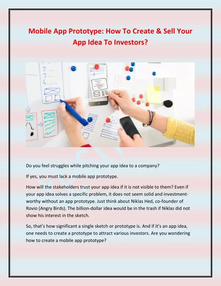 mobile app prototype how to create sell your