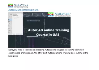 AutoCAD Online training in UAE