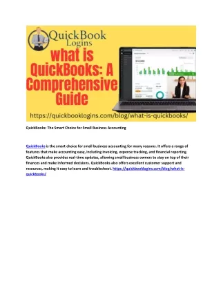 QuickBooks: The Smart Choice for Small Business Accounting