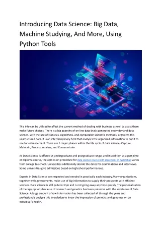 Introducing Data Science_ Big Data, Machine Studying, And More, Using Python Tools