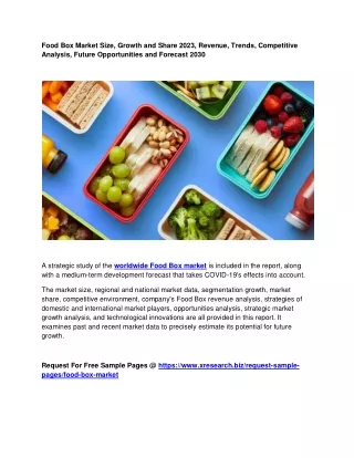food box market size growth and share 2023