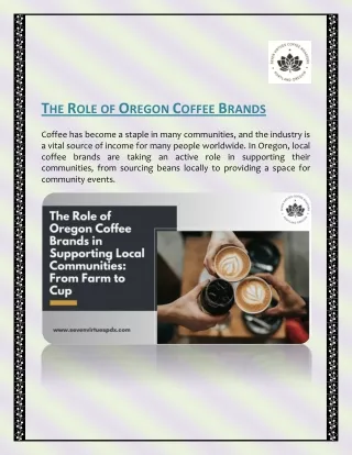 The Role of Oregon Coffee Brands