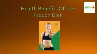 Health Benefits Of The ProLon Diet