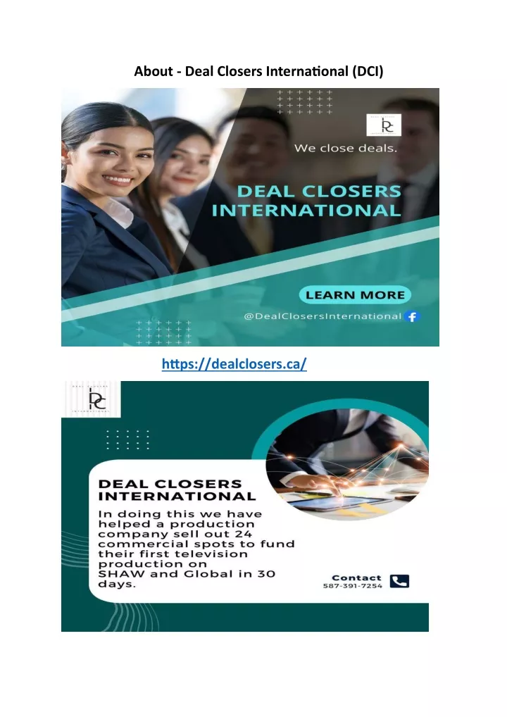 about deal closers international dci