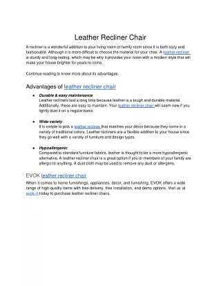 Leather Recliner Chair .docx