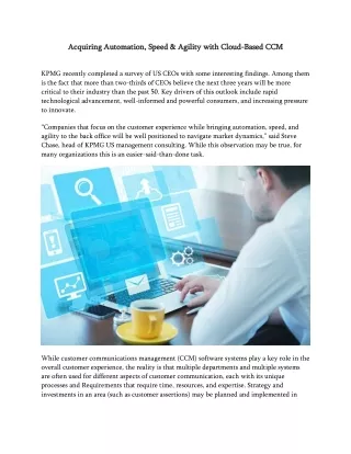 acquiring automation speed agility with cloud