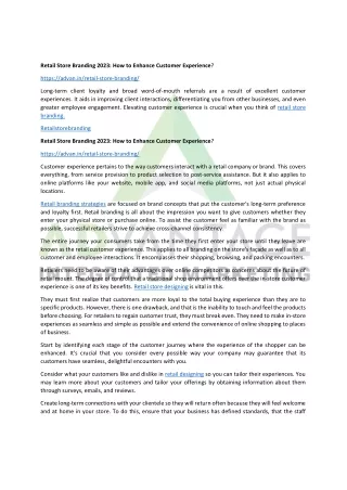retail store branding 2023 how to enhance