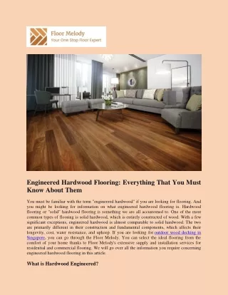 Engineered Hardwood Flooring Everything That You Must Know About Them