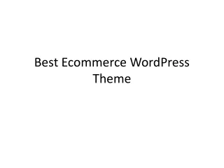 best ecommerce wordpress theme