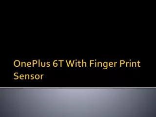 oneplus 6t with finger print sensor
