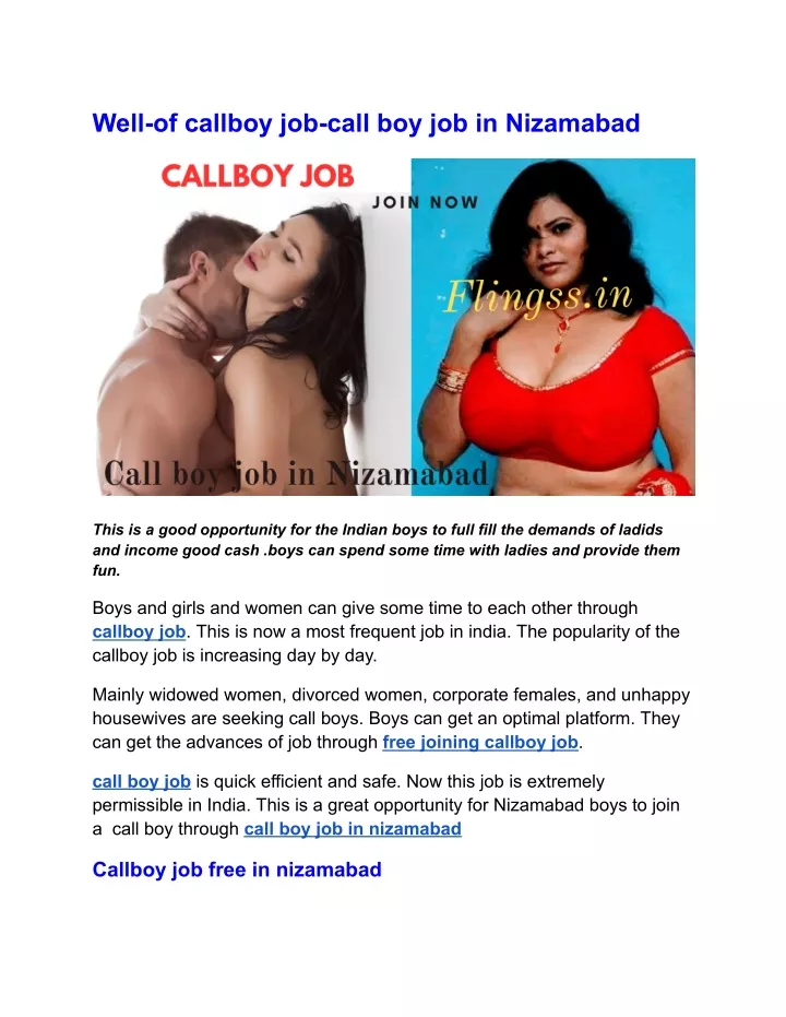 well of callboy job call boy job in nizamabad