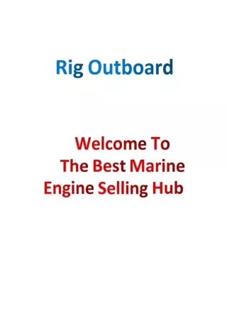 Rig Outboard