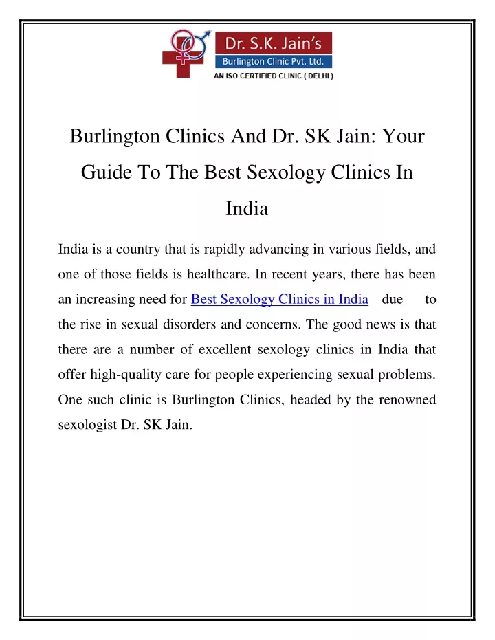 burlington clinics and dr sk jain your