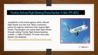 Cheap Frontier Airlines Flight Reservation Number  1-866-579-803