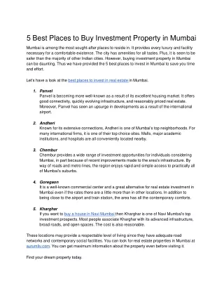 5 Best Places to Buy Investment Property in Mumbai .docx
