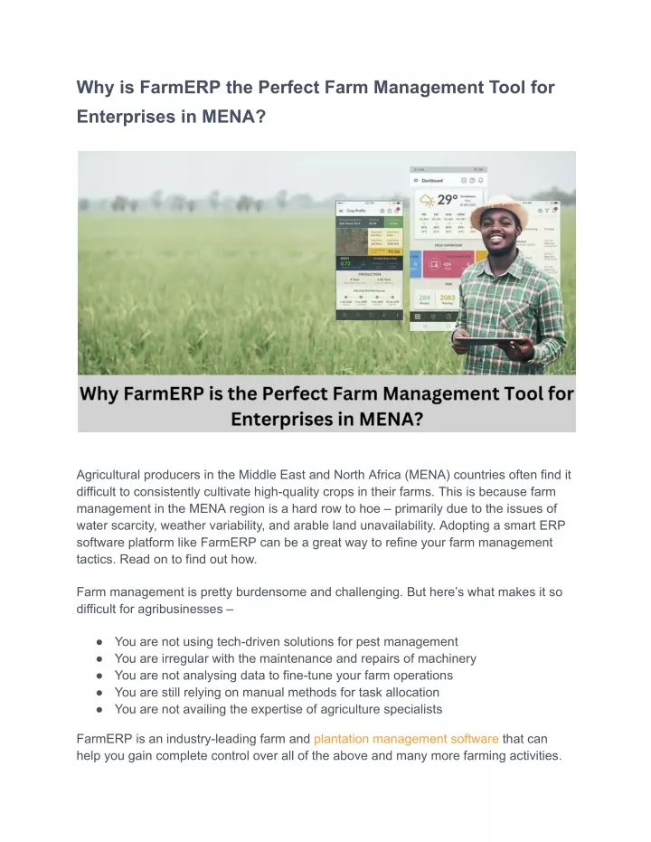 why is farmerp the perfect farm management tool