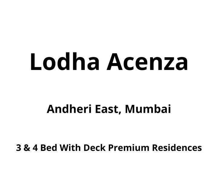 lodha acenza