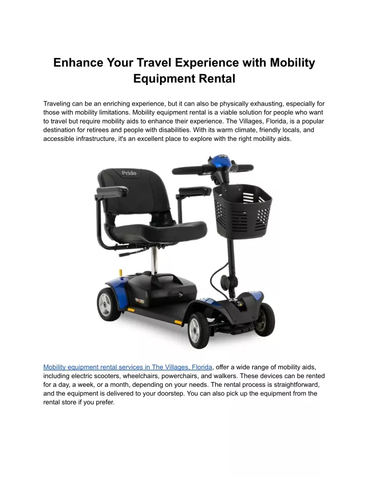 enhance your travel experience with mobility