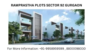 ramprastha plots sector 92 gurgaon