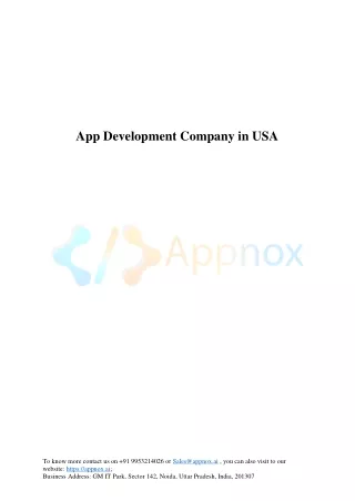 App Development Company in USA