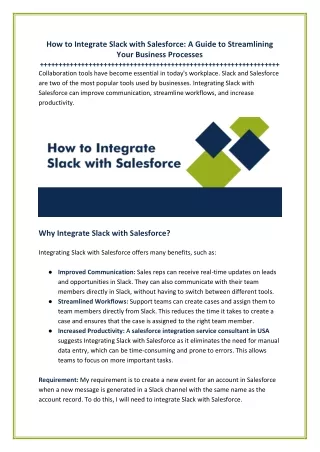 how to integrate slack with salesforce a guide