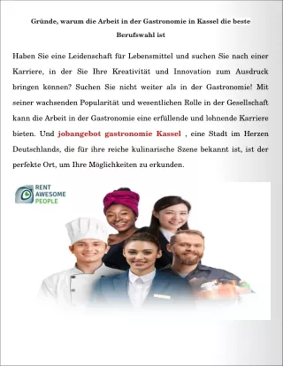 gr nde warum die arbeit in der gastronomie