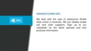 Waterproof Shade Sails in Brisbane