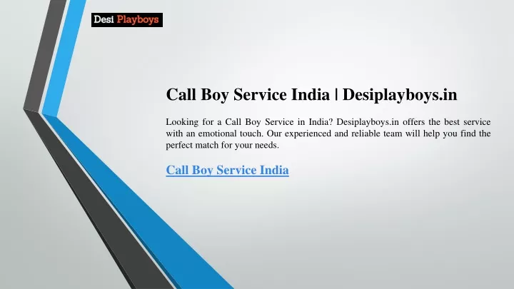 call boy service india desiplayboys in looking