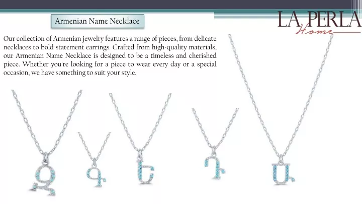 armenian name necklace