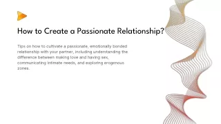 How to Create a Passionate Relationship?