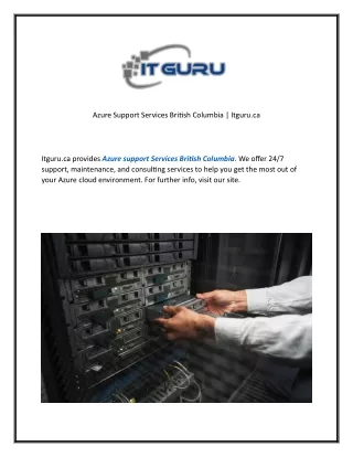 Azure Support Services British Columbia  Itguru.ca
