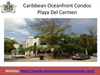 What to know about Caribbean oceanfront Condos in Playa Del Carmen?