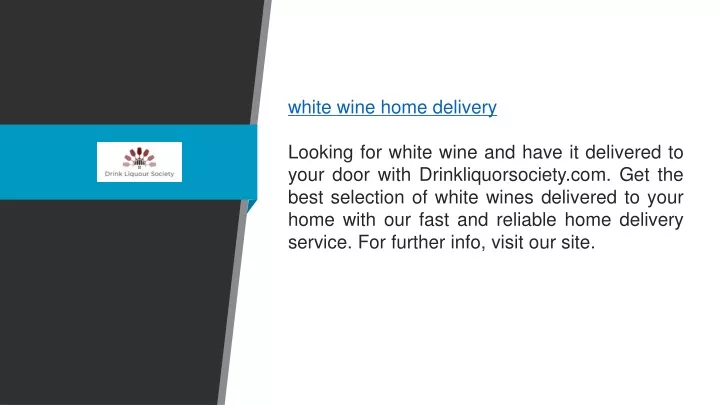 white wine home delivery looking for white wine