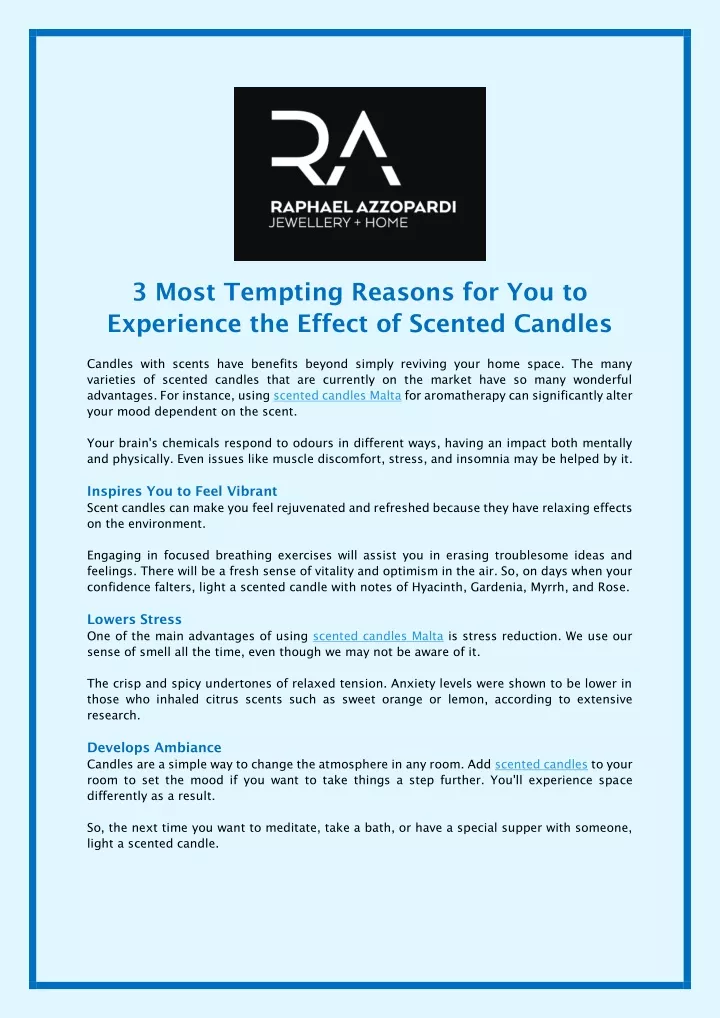 3 most tempting reasons for you to experience
