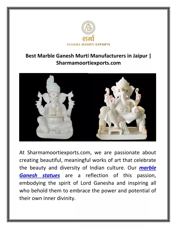 best marble ganesh murti manufacturers in jaipur