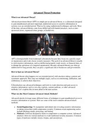 advanced threat protection