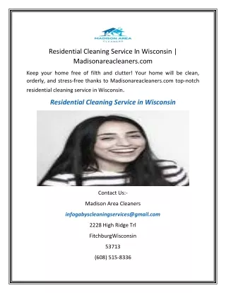 residential cleaning service in wisconsin