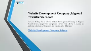 Website Development Company Jalgaon  7techitservices.com