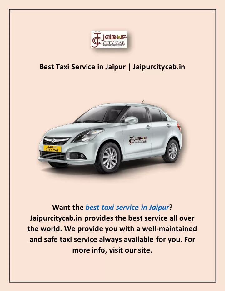 best taxi service in jaipur jaipurcitycab in