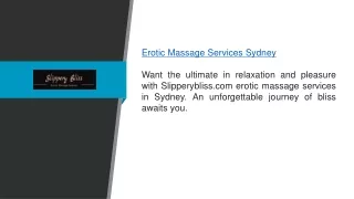 Erotic Massage Services Sydney  Slipperybliss.com