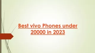 Best vivo Phones under 20000 in 2023