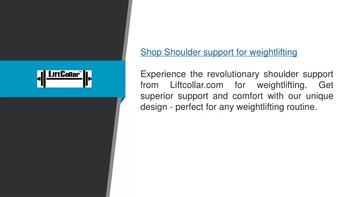 shop shoulder support for weightlifting