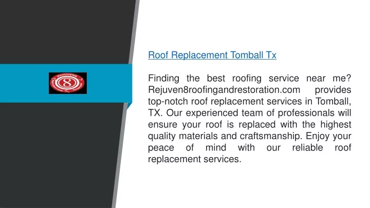 roof replacement tomball tx finding the best