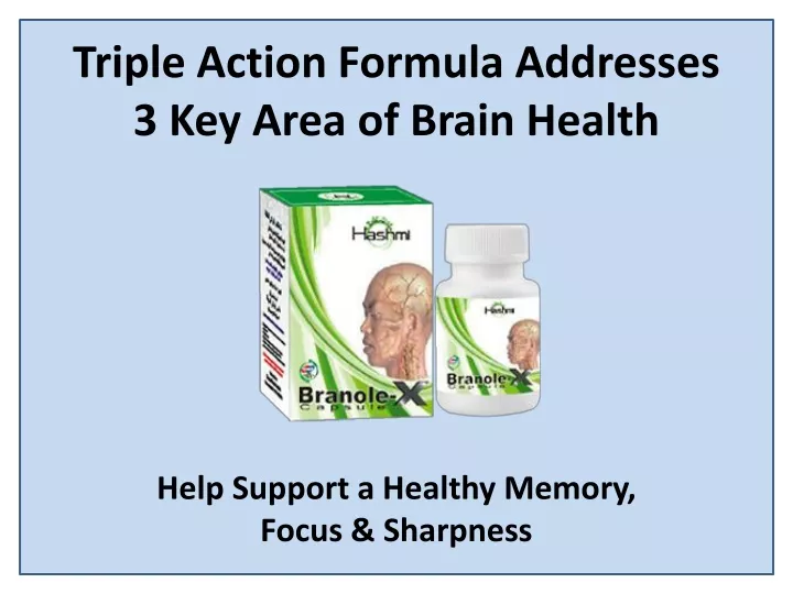 triple action formula addresses 3 key area of brain health